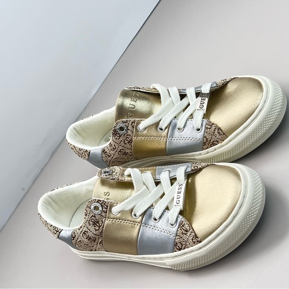Guess Gold Lust Lace-Up Sneaker  Women's Size 8M - Picture 2 of 12